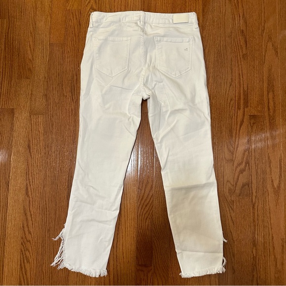 Hidden White Straight Jeans with Distressed Ankles - Picture 2 of 2
